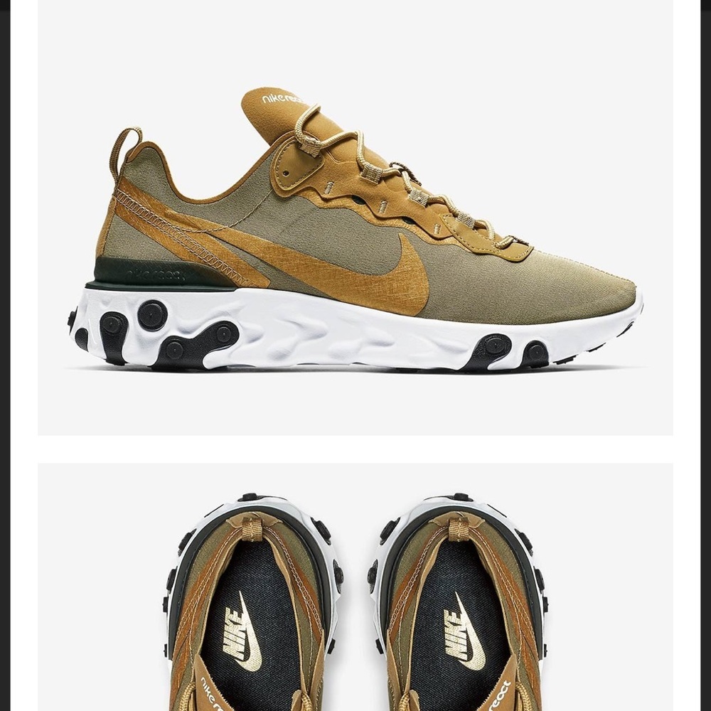 Nike React Element 55 Metallic Gold